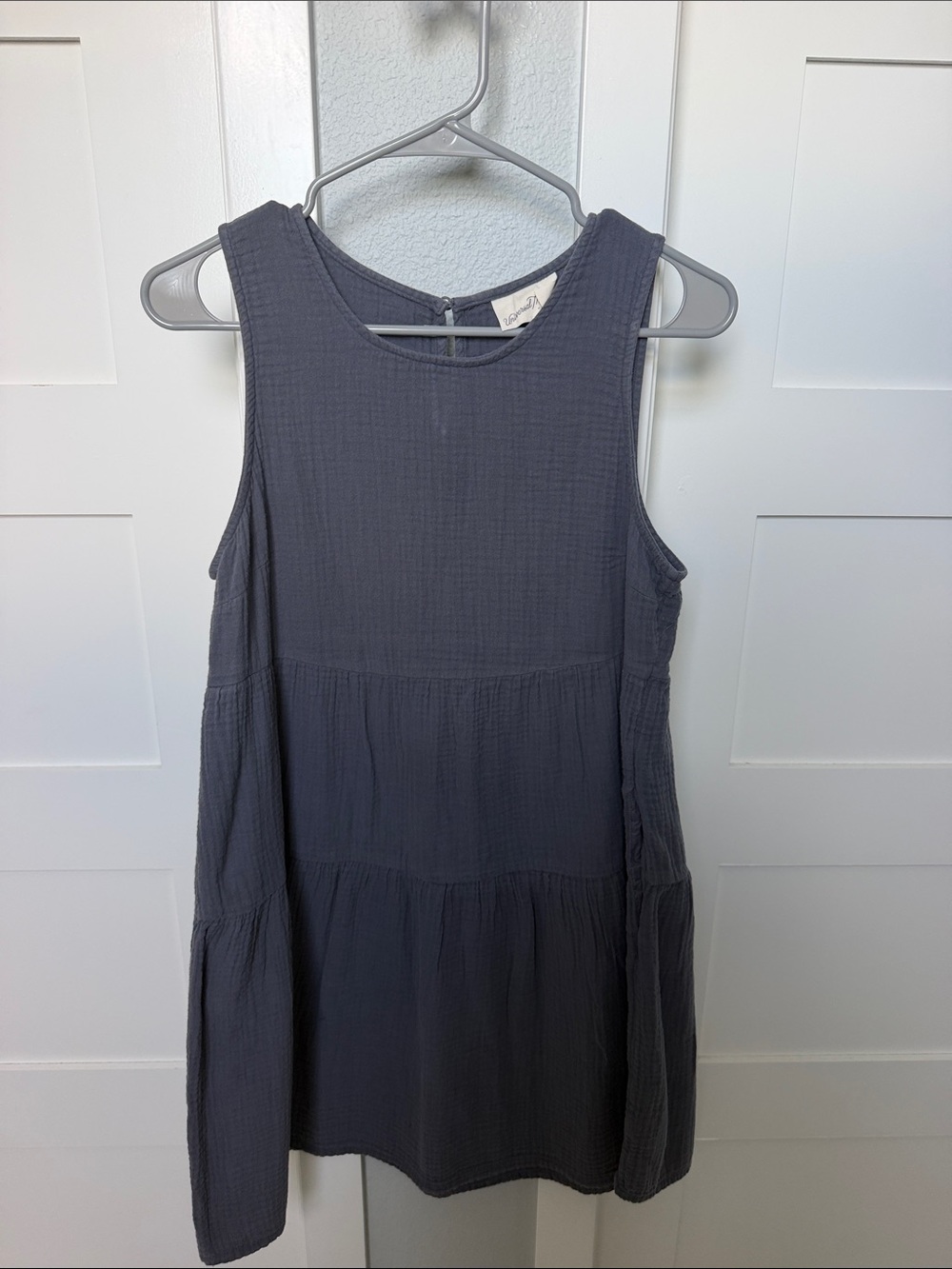 Universal Thread Sleeveless Tiered Mini Dress in Charcoal Gray
